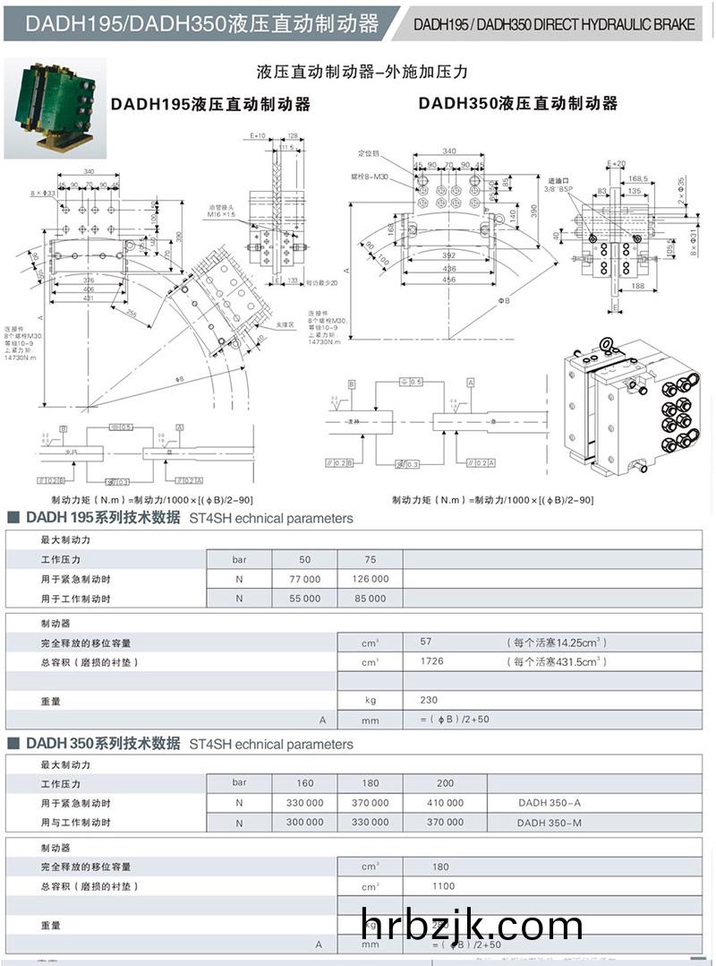 DADH195液壓(ya)直動製動器